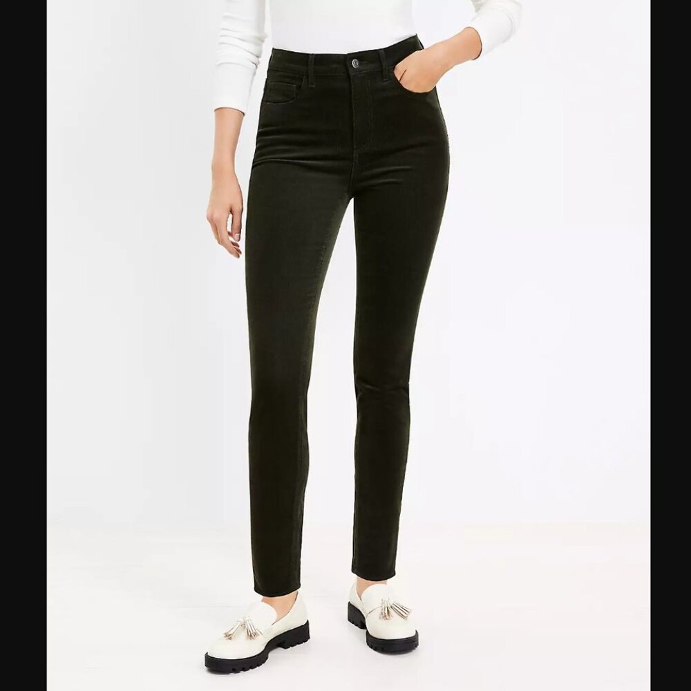 Loft dark green corduroy jeans (29/8)